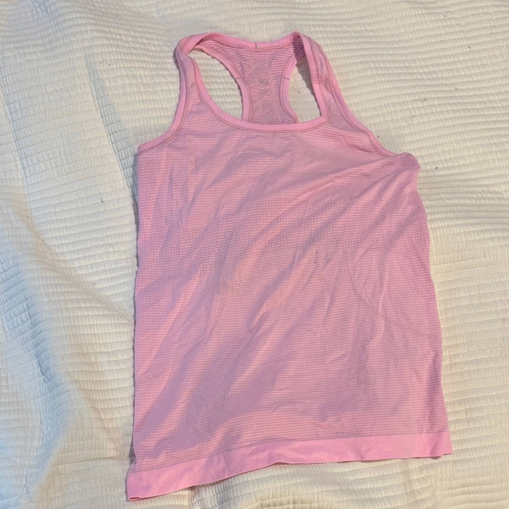 Pink lululemon Racerback Tank Top